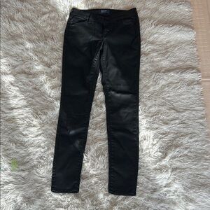 Old Navy Dark Black Coated Rockstar Jeans